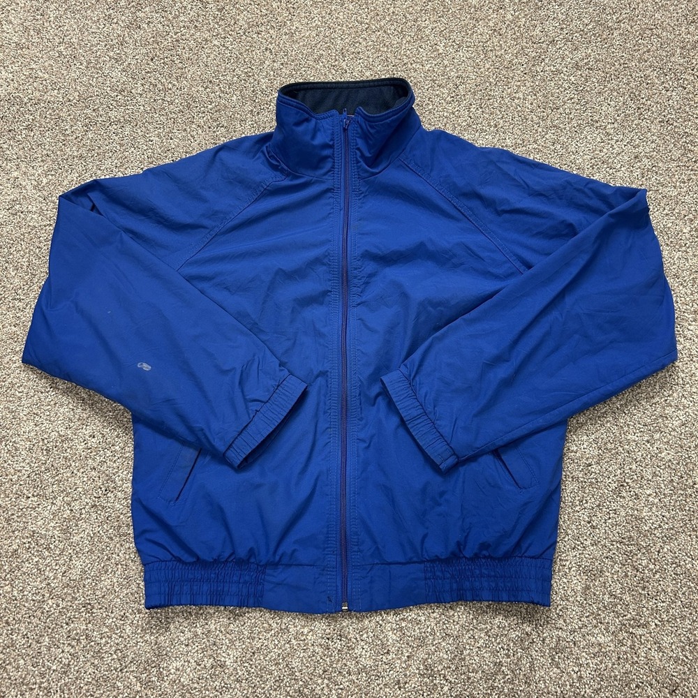 Vintage Sportsmaster Windbreaker Jacket Mens Medium Blue Full Zip Lined USA